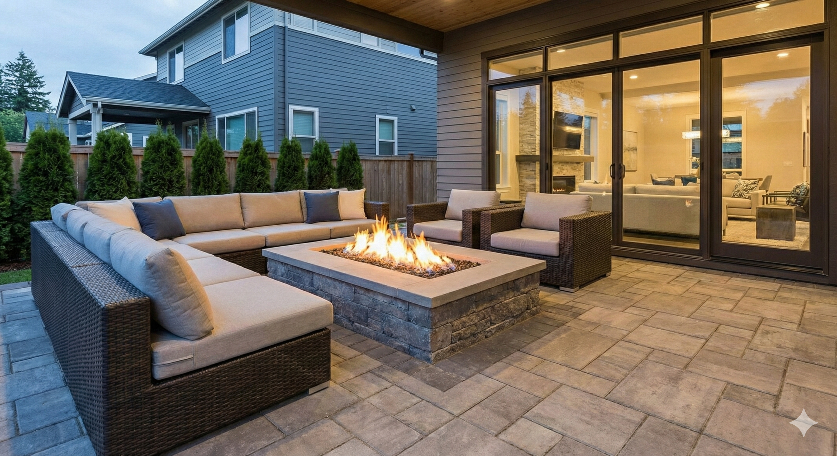 Modern Patio & Fire Feature
